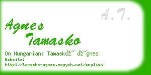 agnes tamasko business card